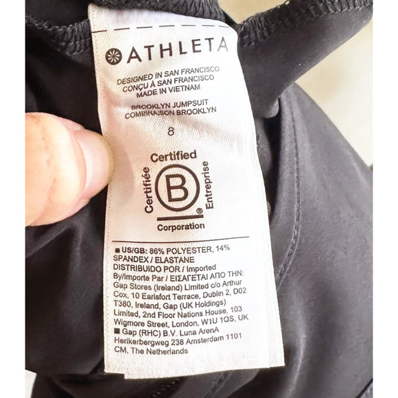 Athleta Brooklyn Black Jumpsuit 8 - Picture 6 of 9